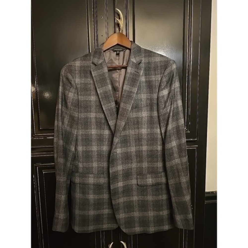 New Banana Republic 42L Slim Fit Plaid Sport Blazer 100% Wool‎